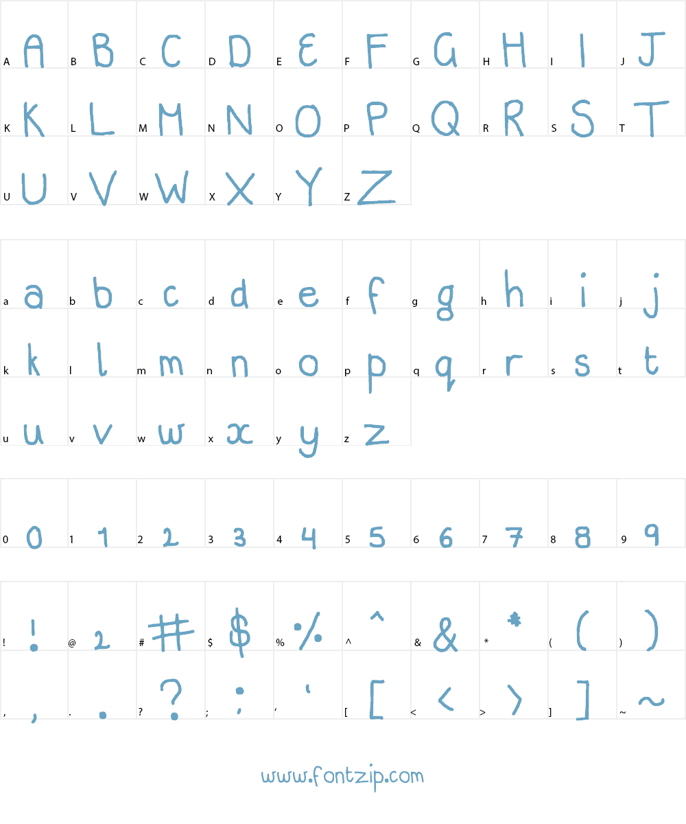 j'aime le poisson ! Font Character